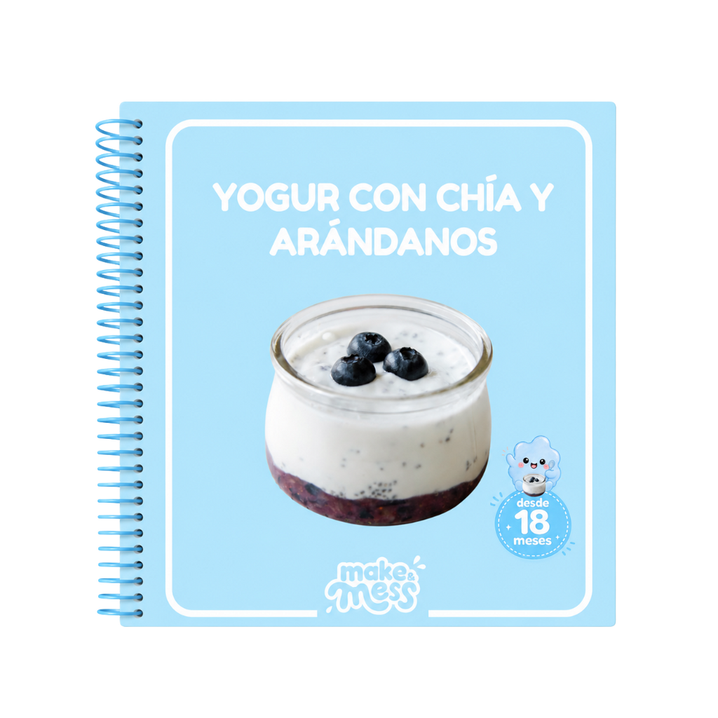 Recetario Yogur con chía y arándanos — make & mess