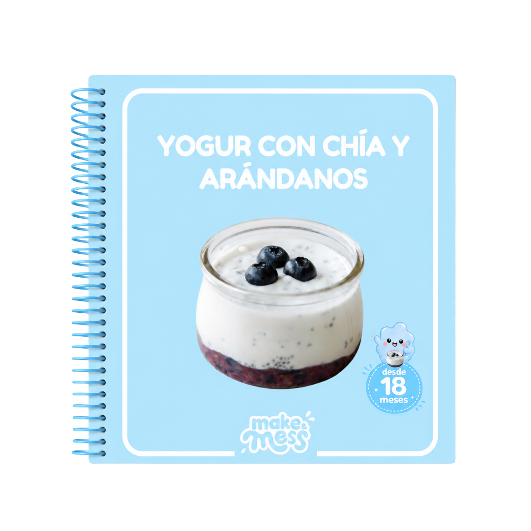 Recetario Yogur con chía y arándanos — make & mess